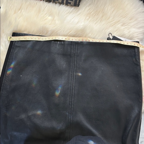 Neiman Marcus Black Leather Pencil Skirt M - Picture 5 of 7
